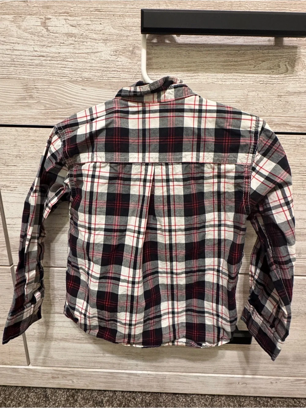 Carter's Plaid Button-Down Shirt - Black, White & Red
